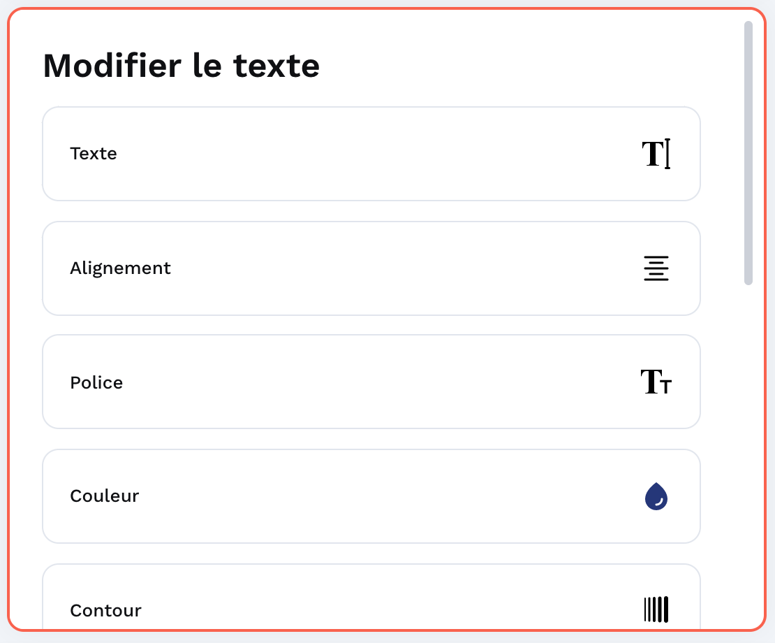 Personnaliser le texte